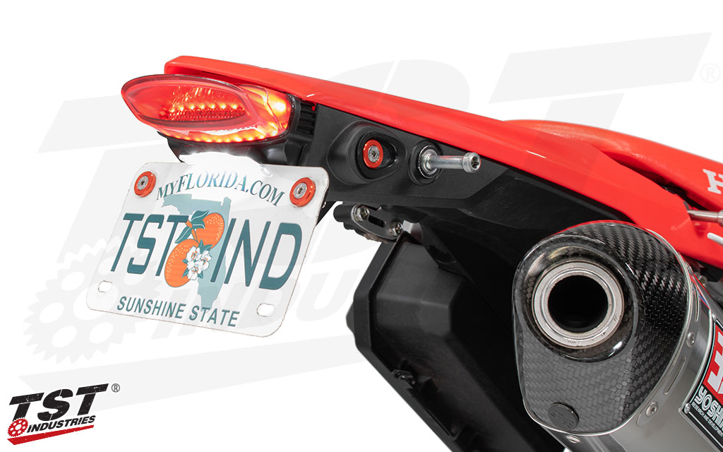 Upgrade your CRF300L with a clean and modern tail light and fender eliminator solution. 